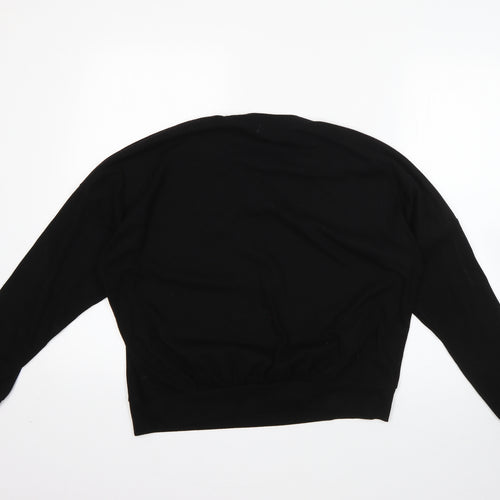Missguided Womens Black Round Neck  Polyester Pullover Jumper Size 8