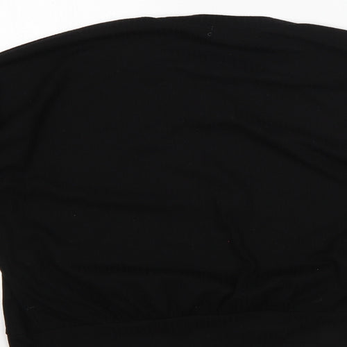 Missguided Womens Black Round Neck  Polyester Pullover Jumper Size 8