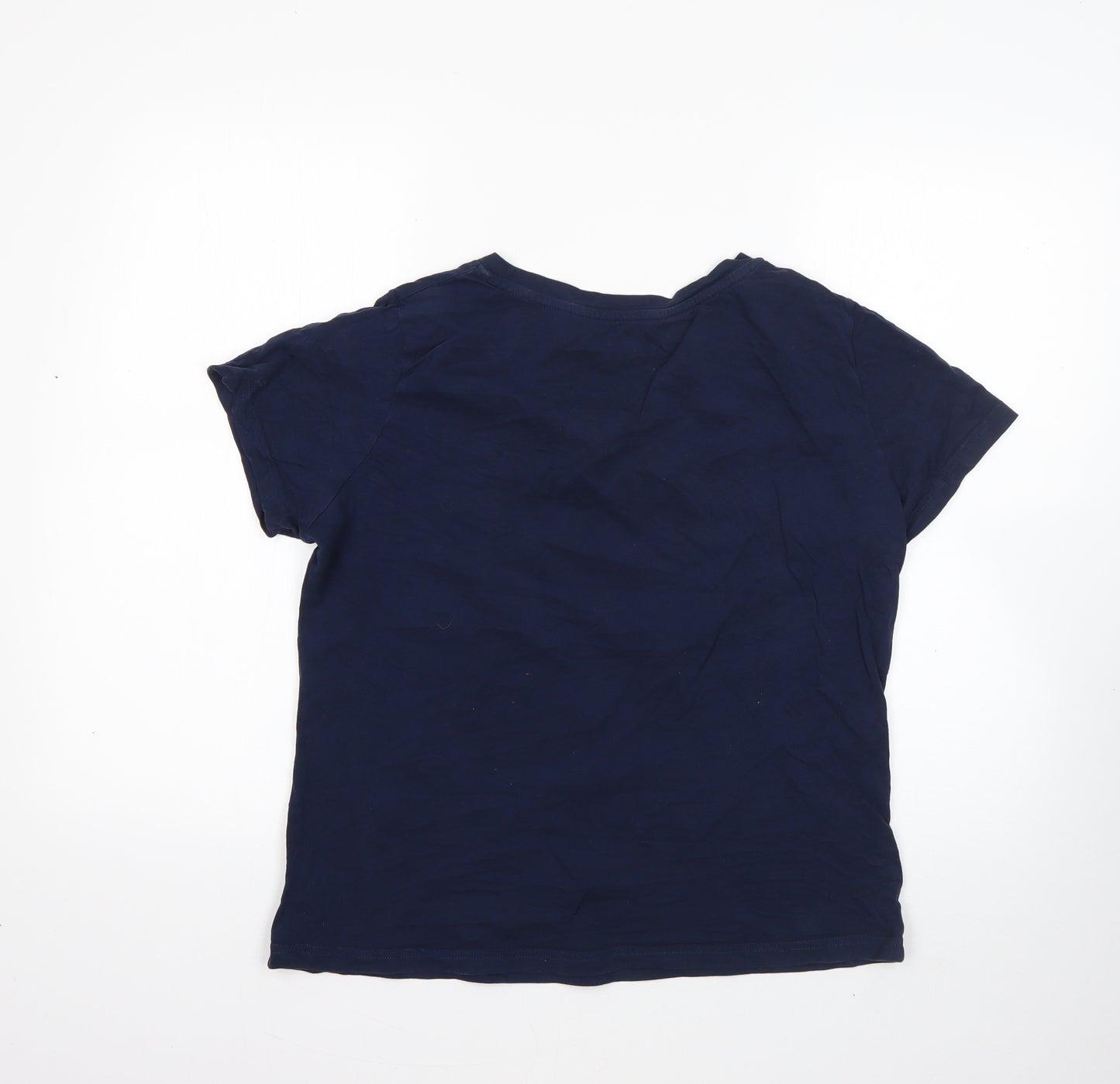 F&F Womens Blue  100% Cotton Top Pyjama Top Size 12