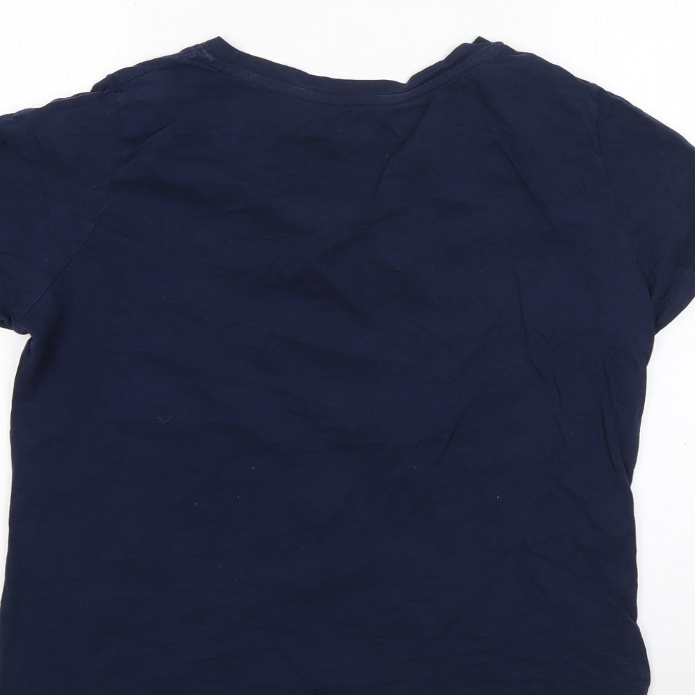 F&F Womens Blue  100% Cotton Top Pyjama Top Size 12