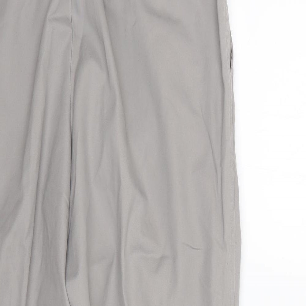Marks and Spencer Mens Grey  Cotton Trousers  Size 34 L25 in Regular