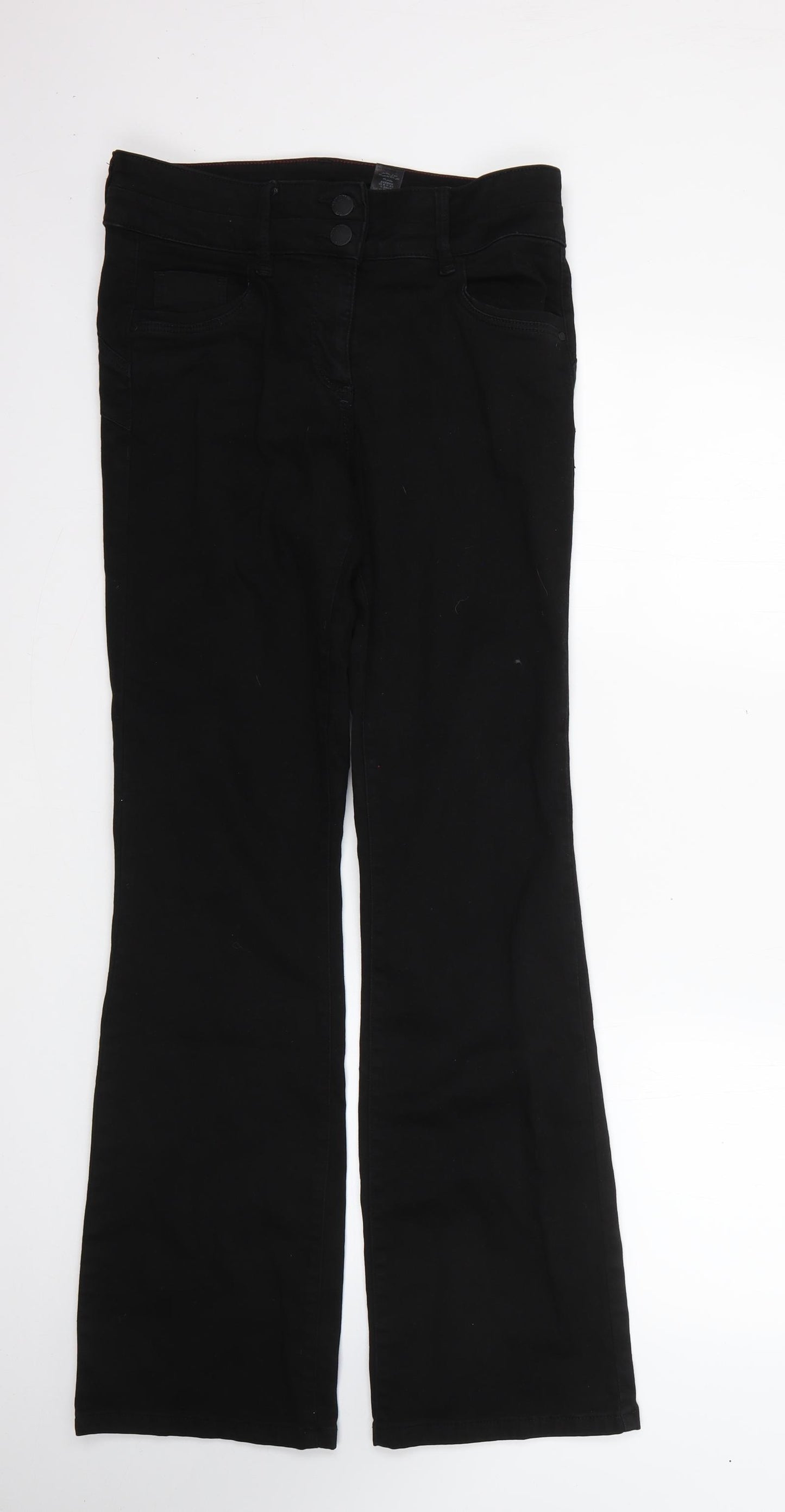 NEXT Womens Black  Cotton Skinny Jeans Size 12 L30 in Regular