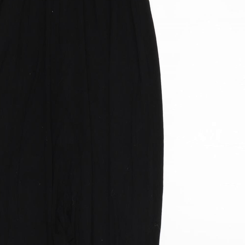 Boohoo Womens Black  Viscose Jumpsuit One-Piece Size 8 L27 in