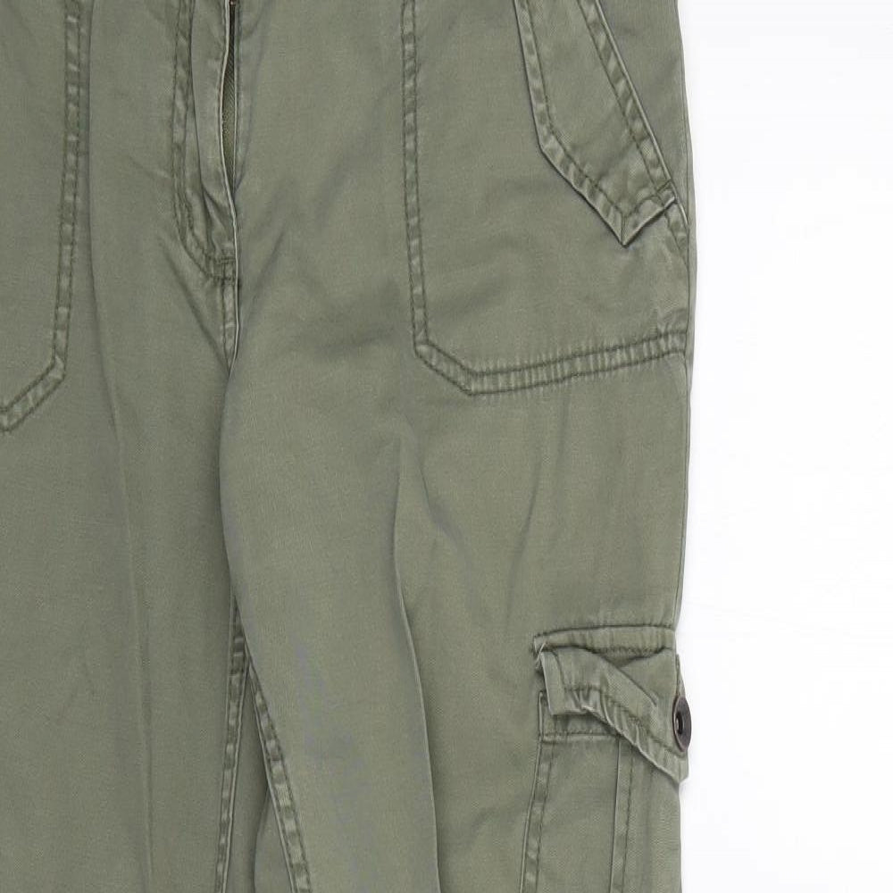 fatface Mens Green  Cotton Cargo Trousers Size 42 L28 in Regular