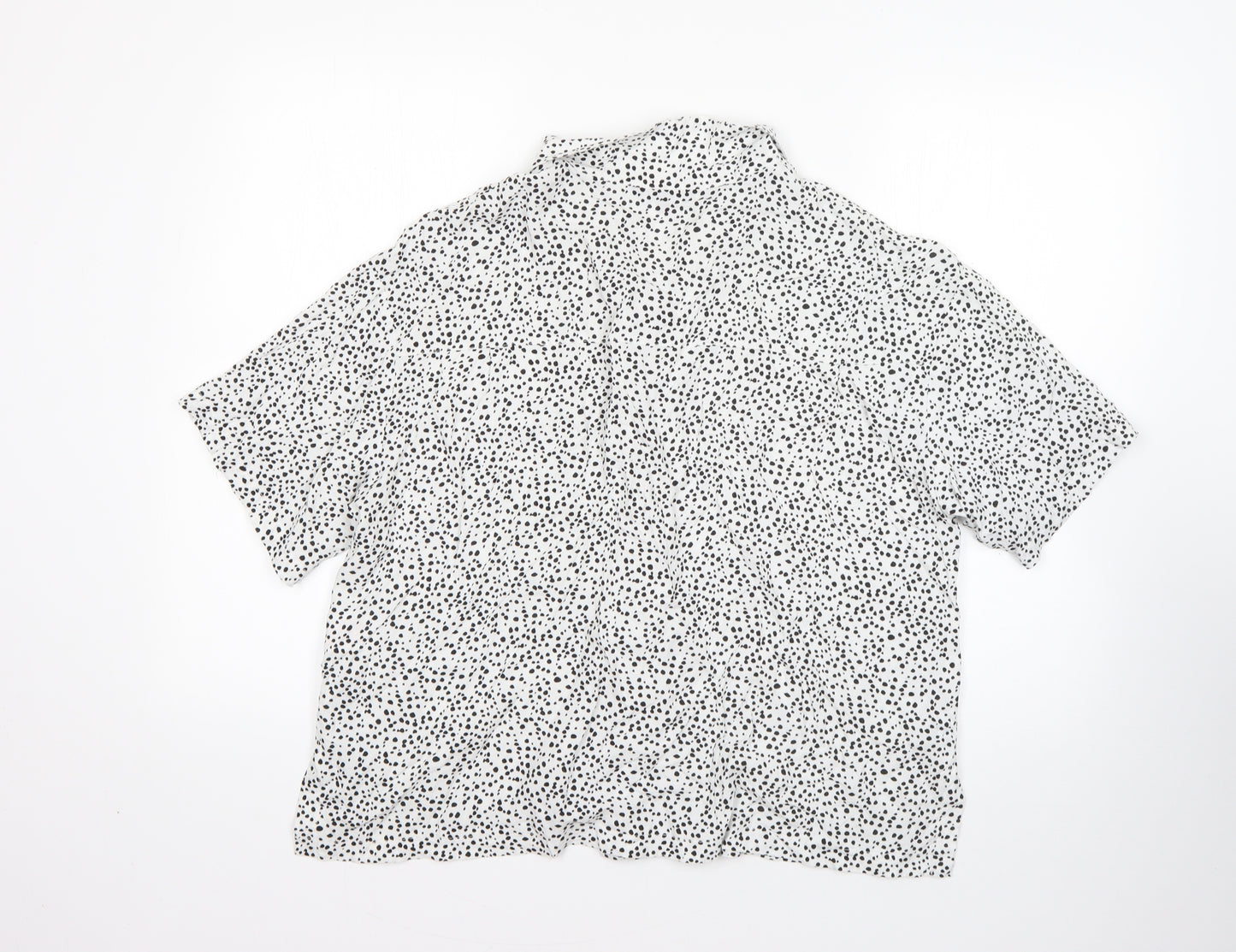 Peacocks Womens Multicoloured Animal Print Viscose Basic Button-Up Size 14 Collared