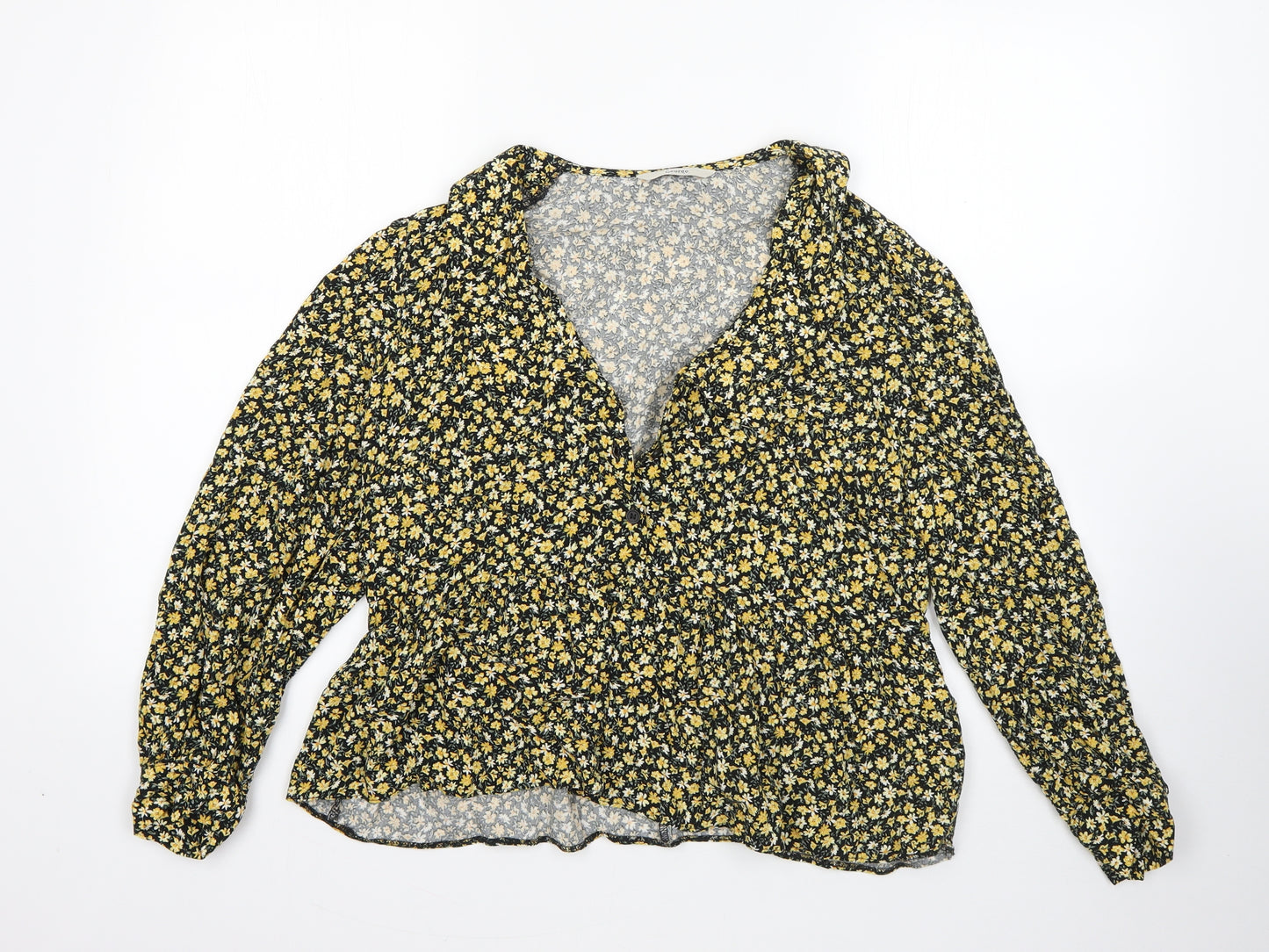 George Womens Multicoloured Floral Viscose Basic Blouse Size 14 Round Neck