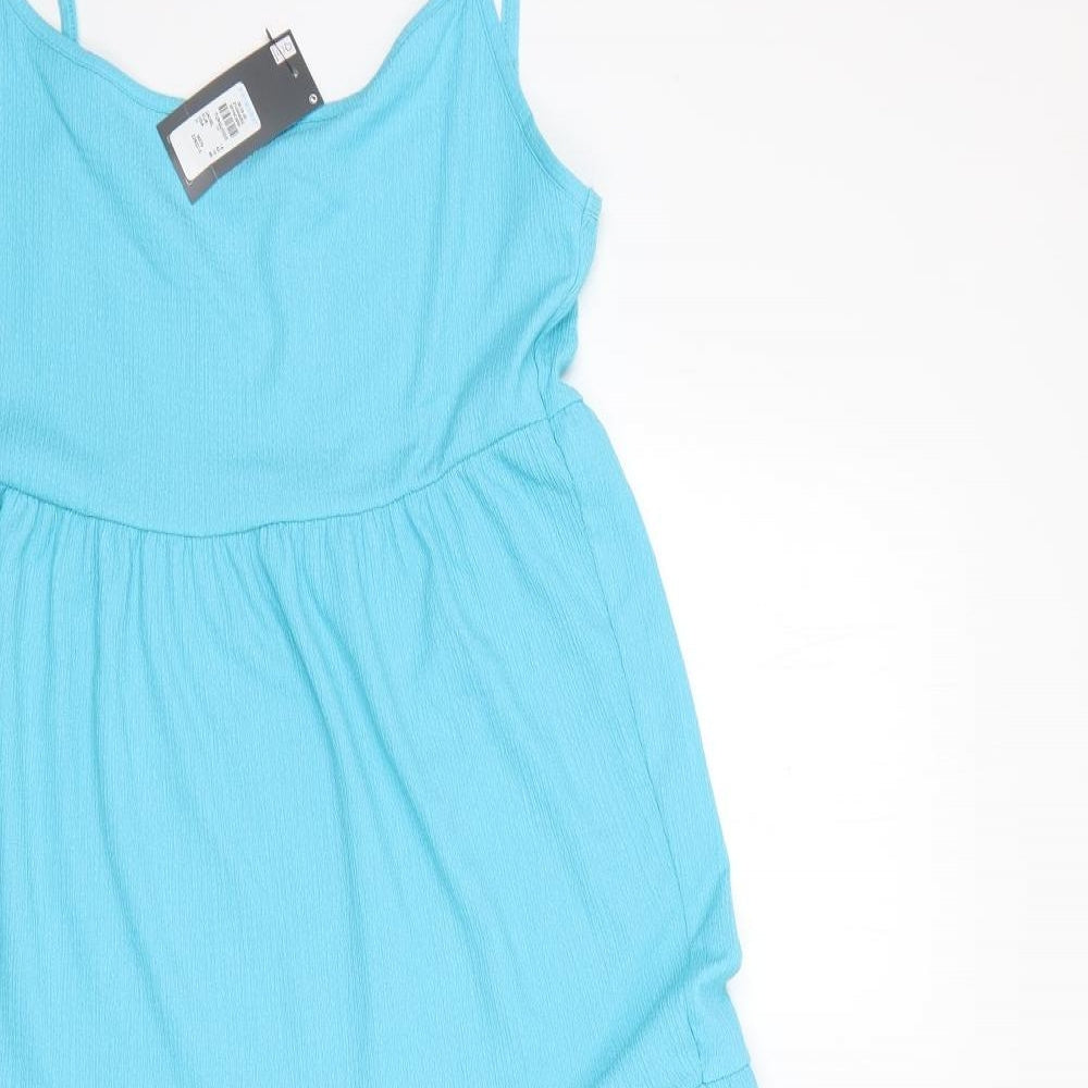 Primark Womens Blue  Polyester Tank Dress  Size 14  Round Neck