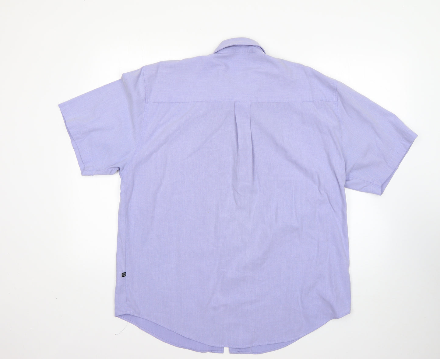 copperstone Mens Purple  Polyester  Button-Up Size L Collared