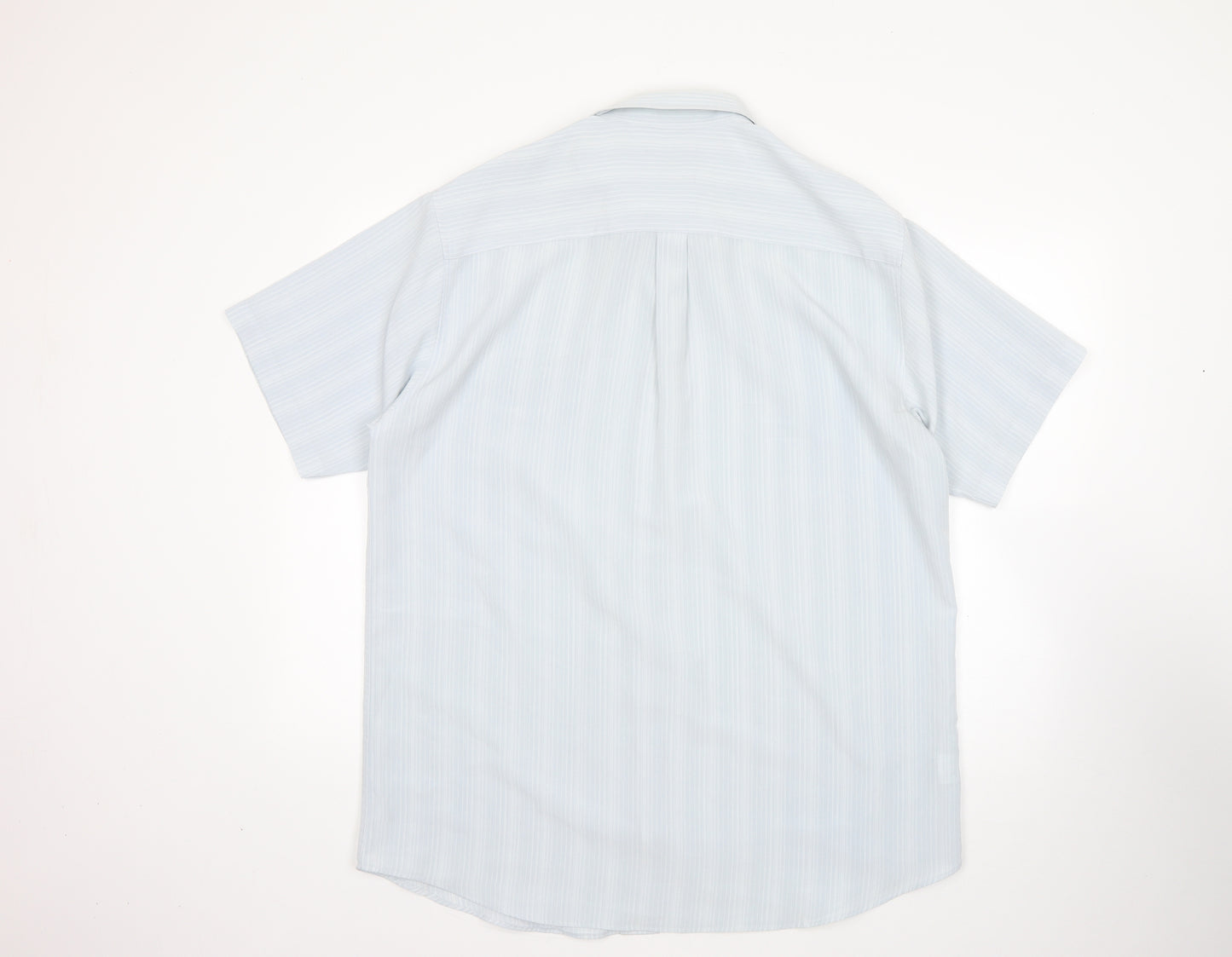 armando Mens Multicoloured Striped Polyester  Button-Up Size L Collared