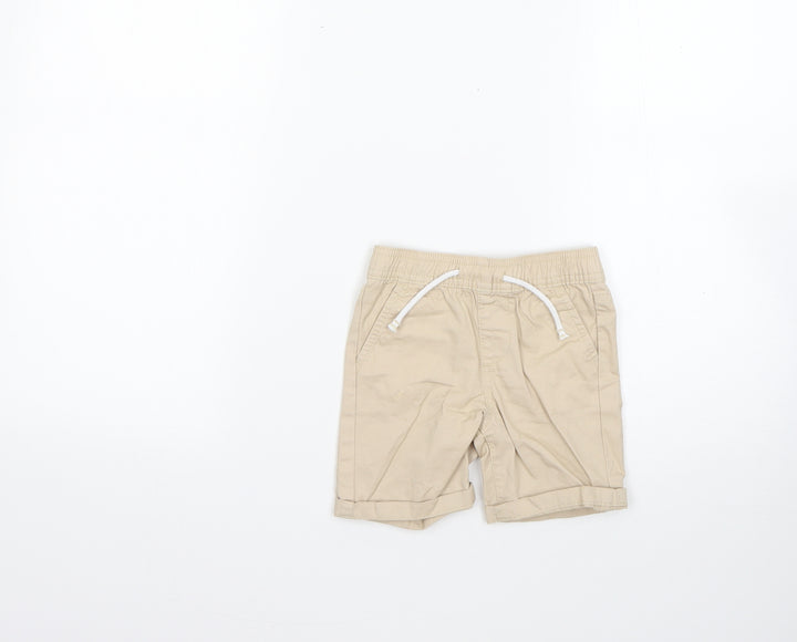 Primark Baby Beige 100% Cotton Cropped Trousers Size 12-18 Months