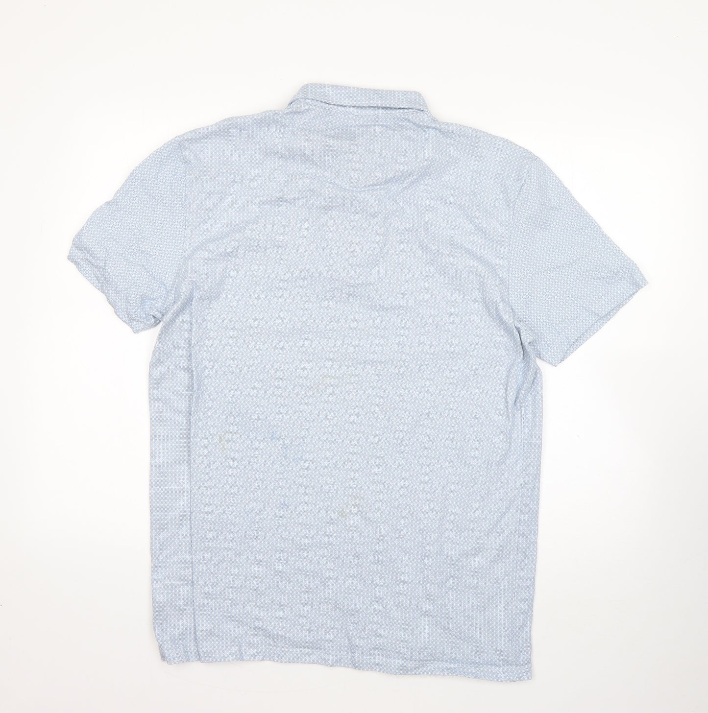 NEXT Mens Multicoloured Geometric 100% Cotton  Polo Size XL Collared