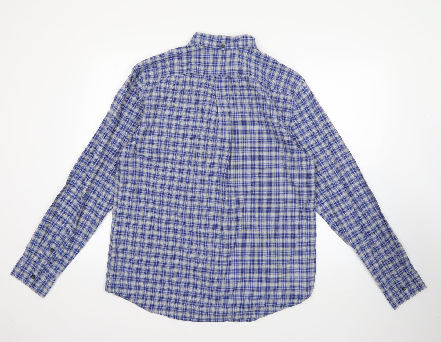 NEXT Mens Multicoloured Check Cotton  Button-Up Size L Collared