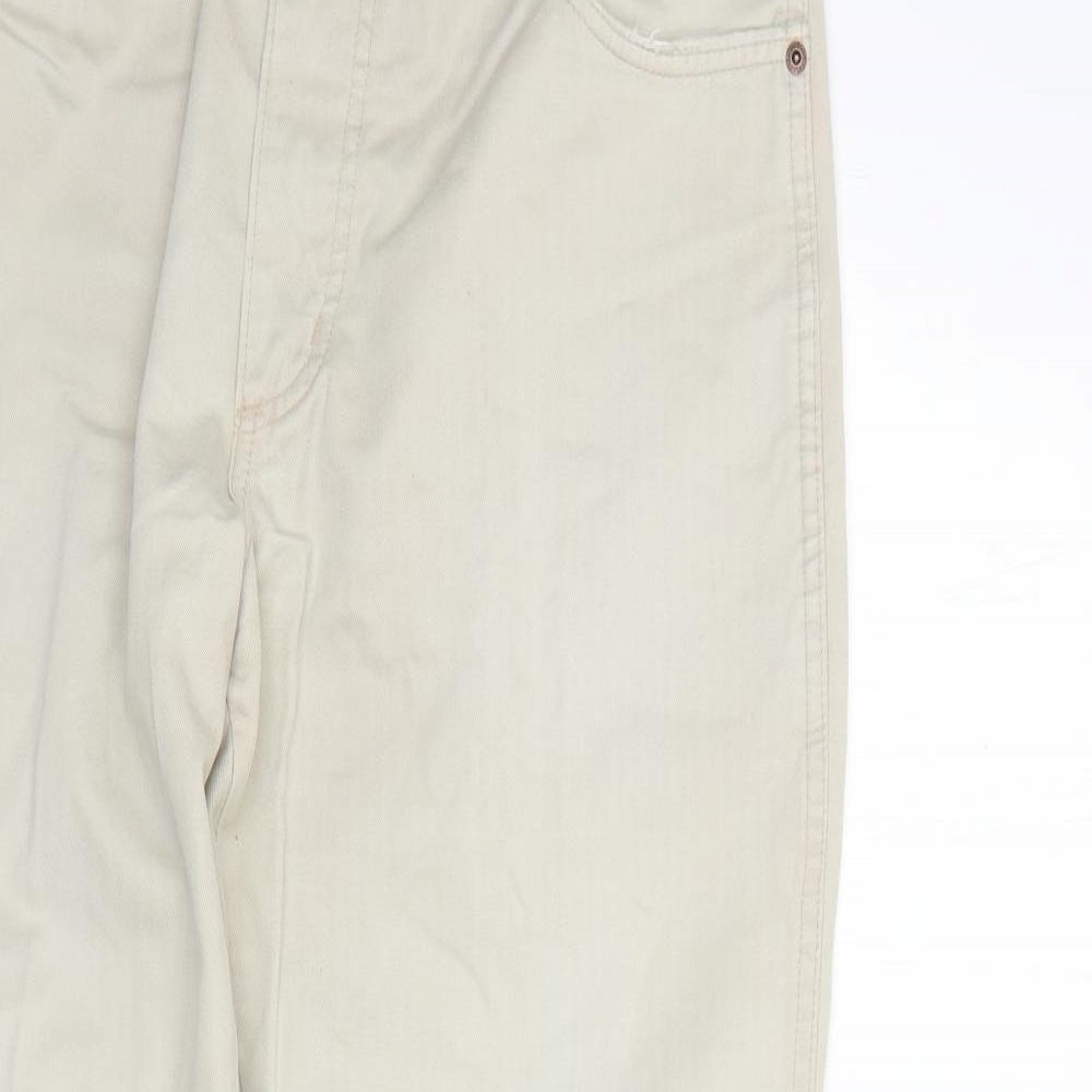 Wrangler Mens Beige  Cotton Trousers  Size 36 L30 in Regular