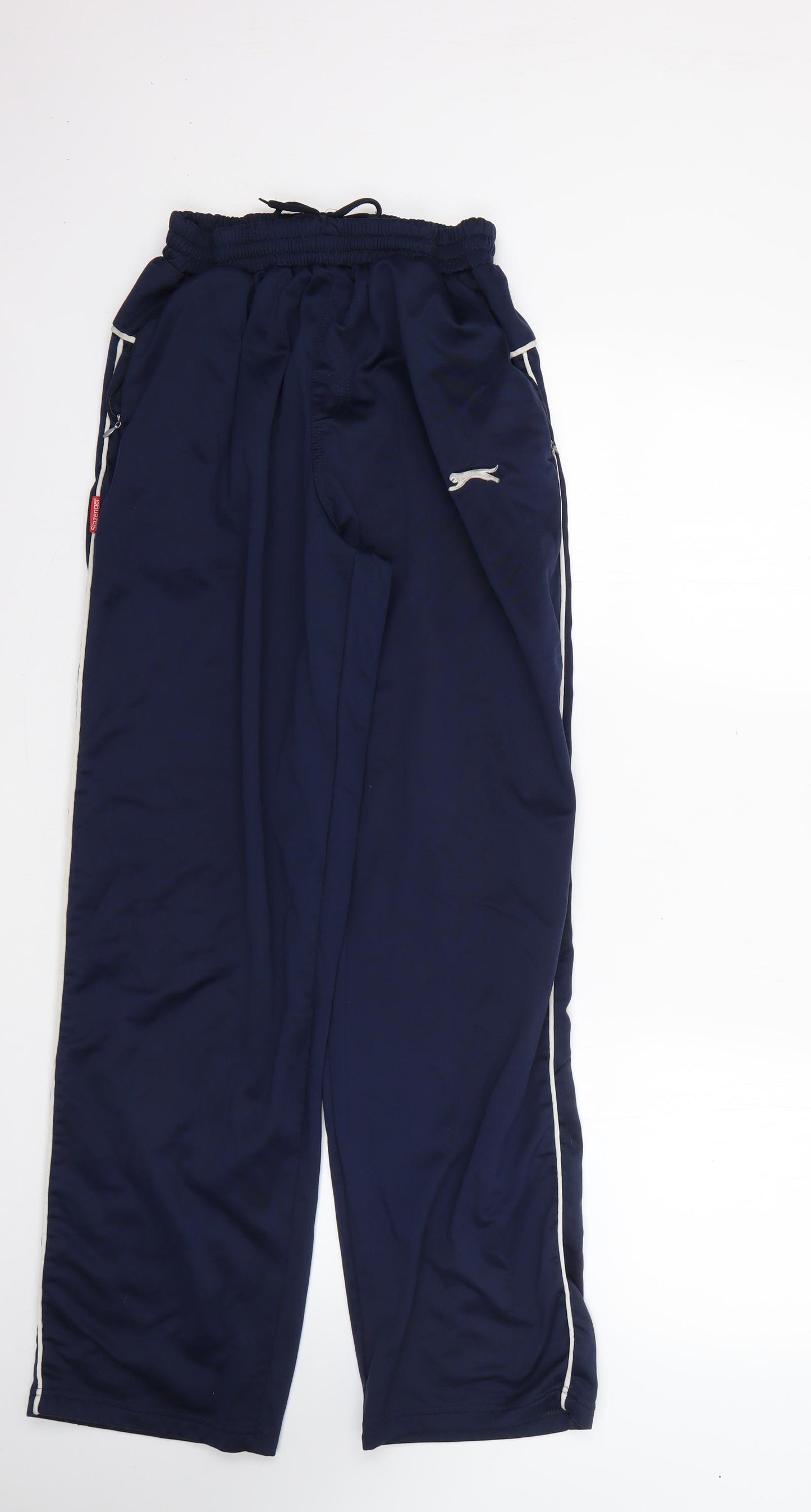 Slazenger Mens Blue  Polyester Jogger Trousers Size L L28 in Regular