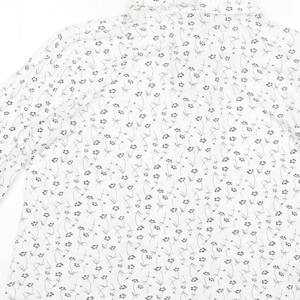 Laura Ashley Womens Multicoloured Floral Cotton Basic Button-Up Size 12 Collared