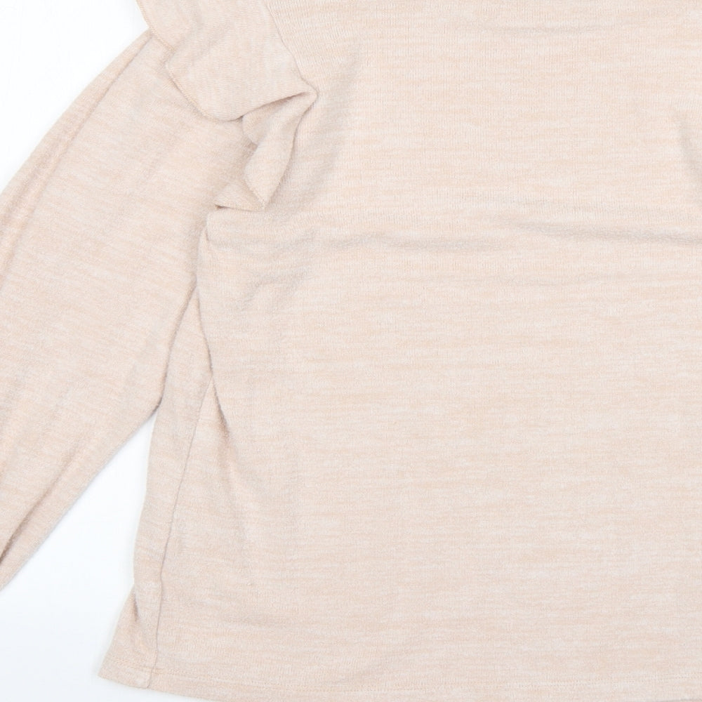 F&F Womens Pink Round Neck  Viscose Pullover Jumper Size 10