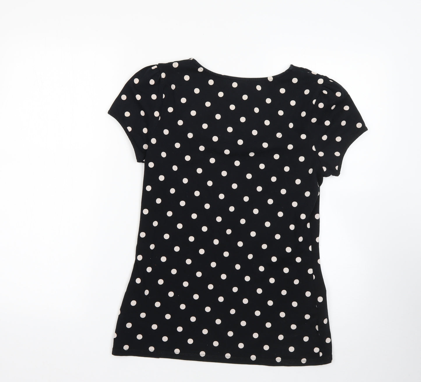 NEXT Womens Multicoloured Polka Dot Cotton Basic T-Shirt Size 12 Round Neck