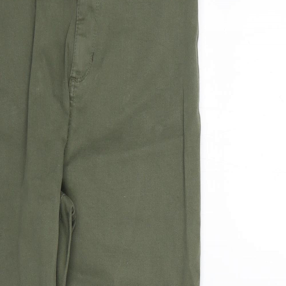 Marks and Spencer Womens Green  Cotton Skinny Jeans Size 14 L27 in Regular