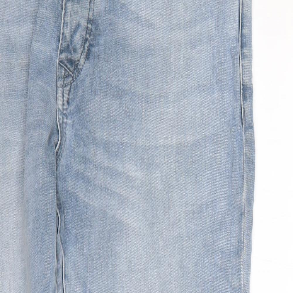 River Island Mens Blue  Cotton Straight Jeans Size 34 L26 in Regular
