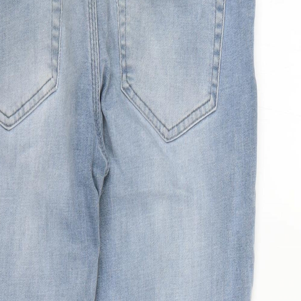 River Island Mens Blue  Cotton Straight Jeans Size 34 L26 in Regular