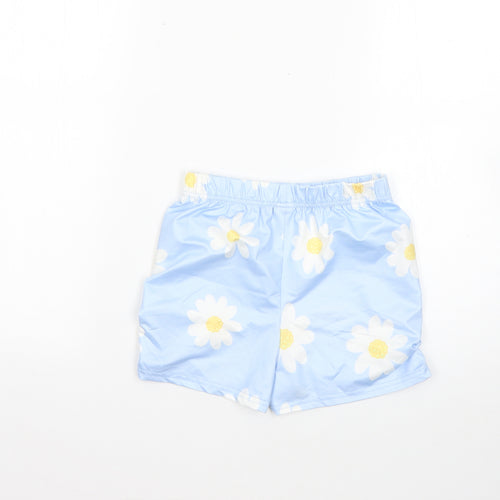 SheIn Girls Multicoloured Floral Polyester Cut-Off Shorts Size 9 Years  Regular