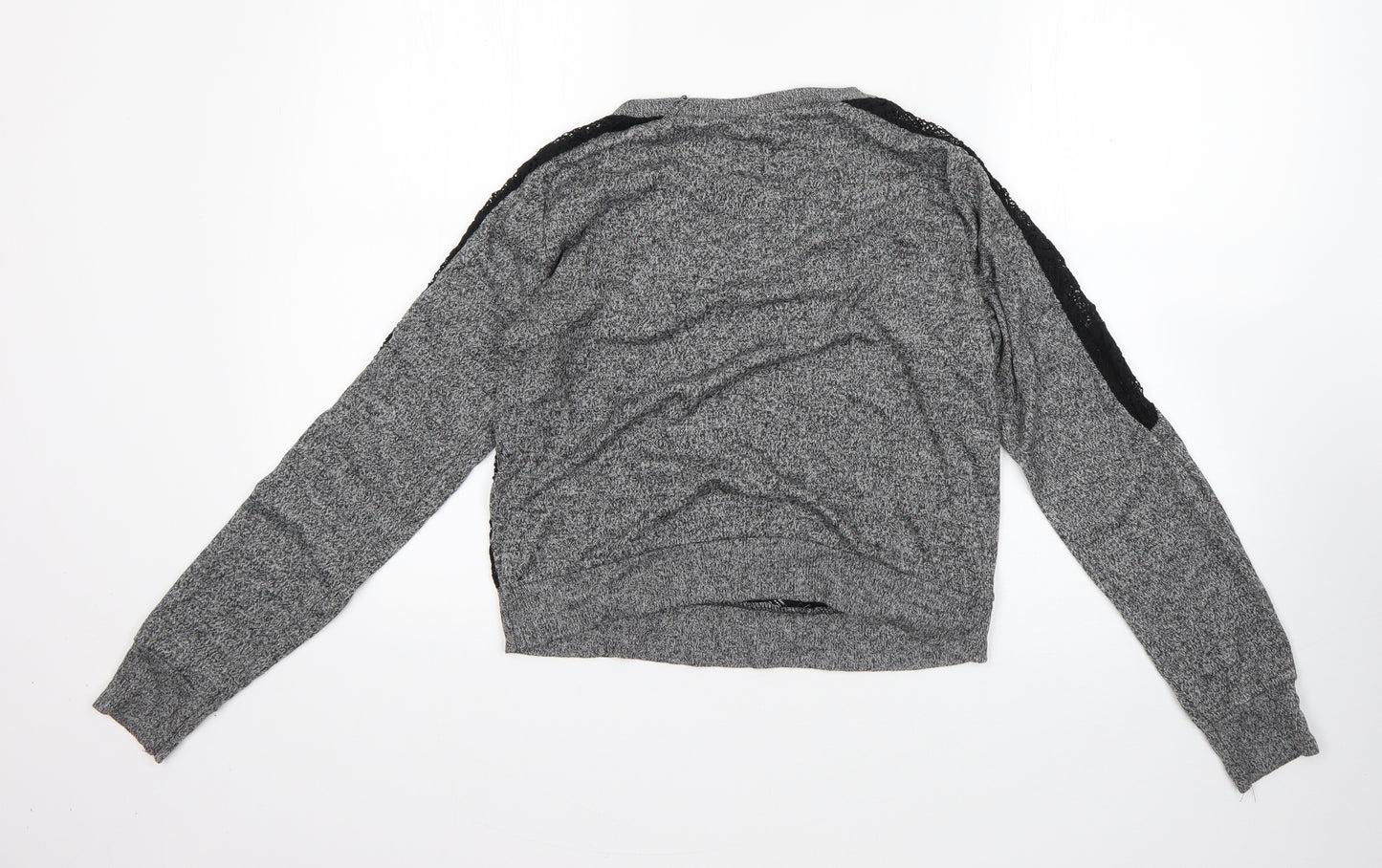 Preworn Womens Grey Round Neck  Cotton Pullover Jumper Size M