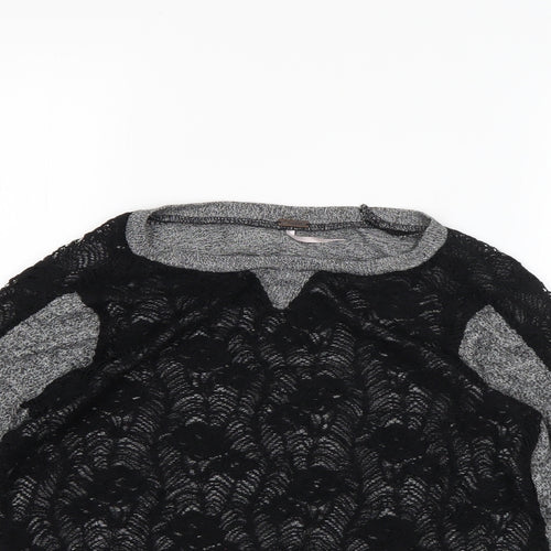 Preworn Womens Grey Round Neck  Cotton Pullover Jumper Size M