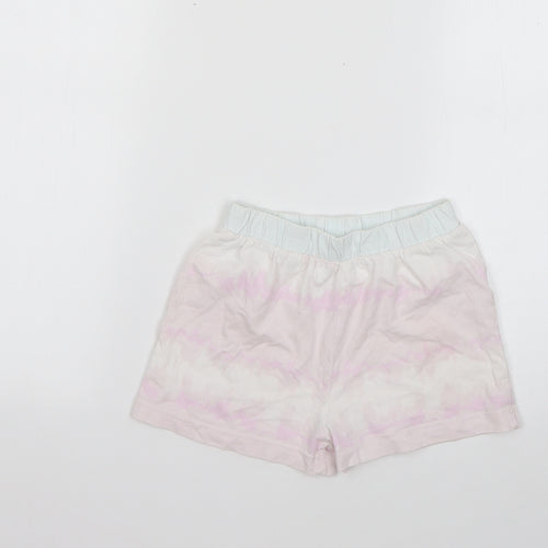Matalan Girls Multicoloured Geometric 100% Cotton Sweat Shorts Size 9 Years  Regular