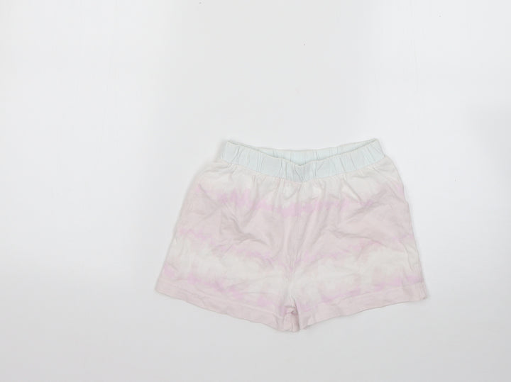 Matalan Girls Multicoloured Geometric 100% Cotton Sweat Shorts Size 9 Years  Regular