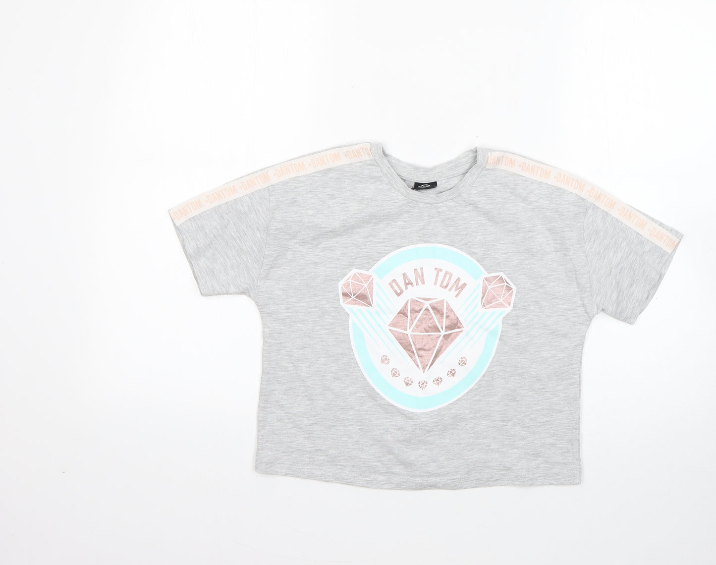 George Girls Multicoloured Geometric Polyester Basic T-Shirt Size 10-11 Years Round Neck
