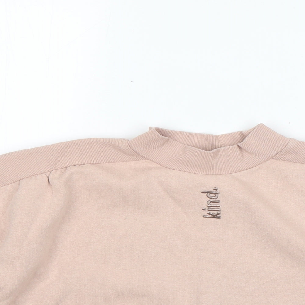 George Girls Pink Round Neck  Cotton Pullover Jumper Size 10-11 Years