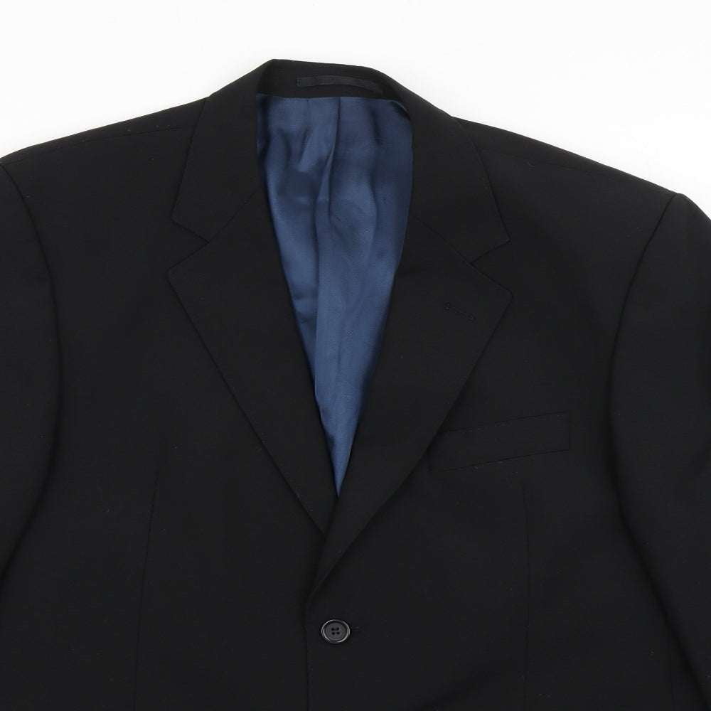 Tom English Mens Black  Wool Jacket Blazer Size 42   - comfort suit