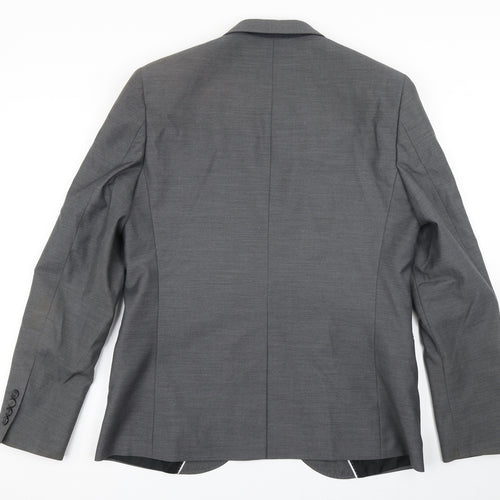 Topman Mens Grey  Polyester Jacket Blazer Size 42