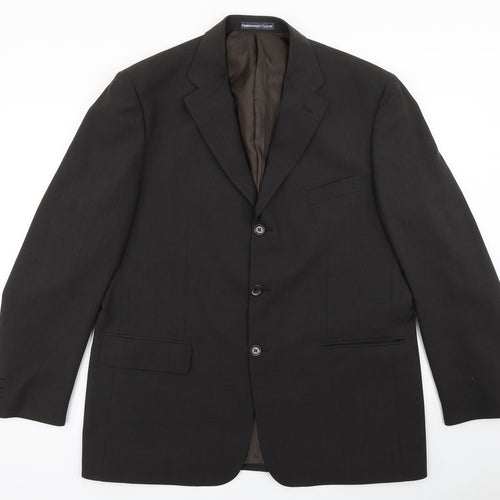 Greenwoods Mens Brown  Polyester Jacket Blazer Size 44