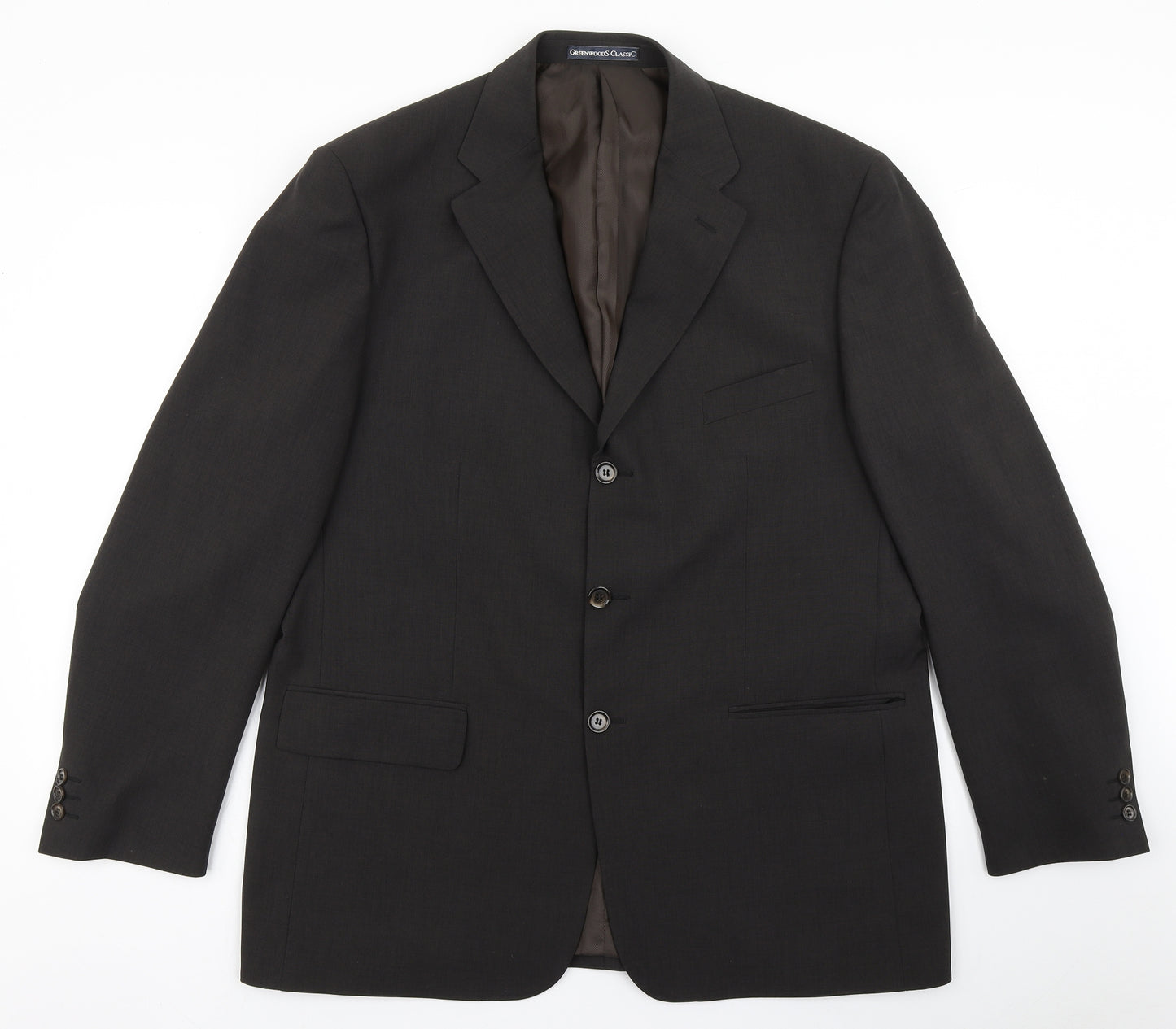 Greenwoods Mens Brown  Polyester Jacket Blazer Size 44