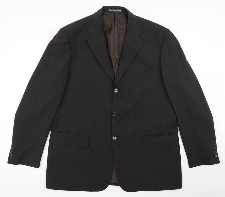 Greenwoods Mens Brown  Polyester Jacket Blazer Size 44