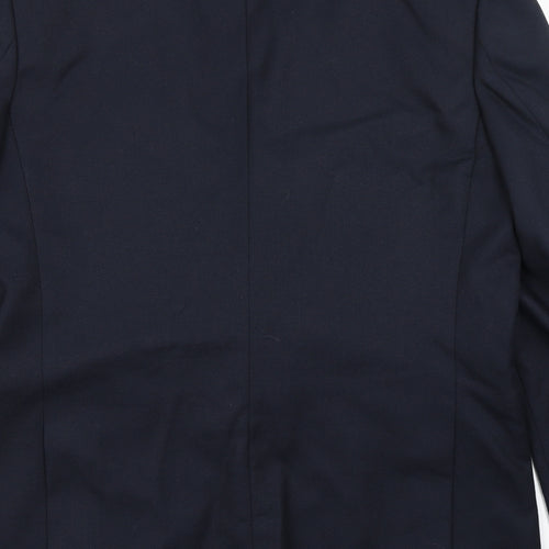 Cedar Wood State Mens Blue  Polyester Jacket Blazer Size 42