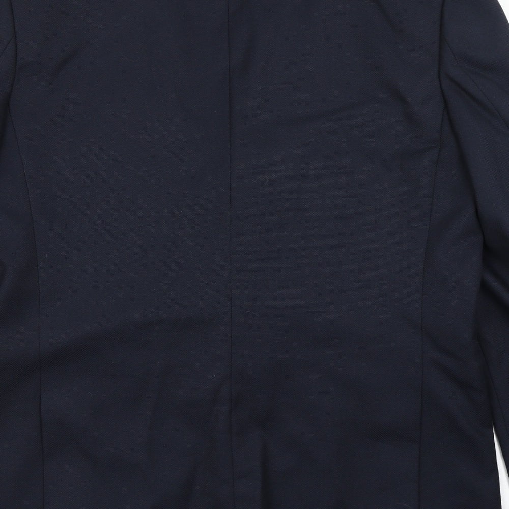 Cedar Wood State Mens Blue  Polyester Jacket Blazer Size 42