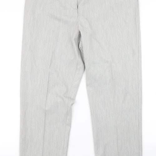 Agenda Womens Silver  Polyester Dress Pants Trousers Size 18 L28 in Regular Button