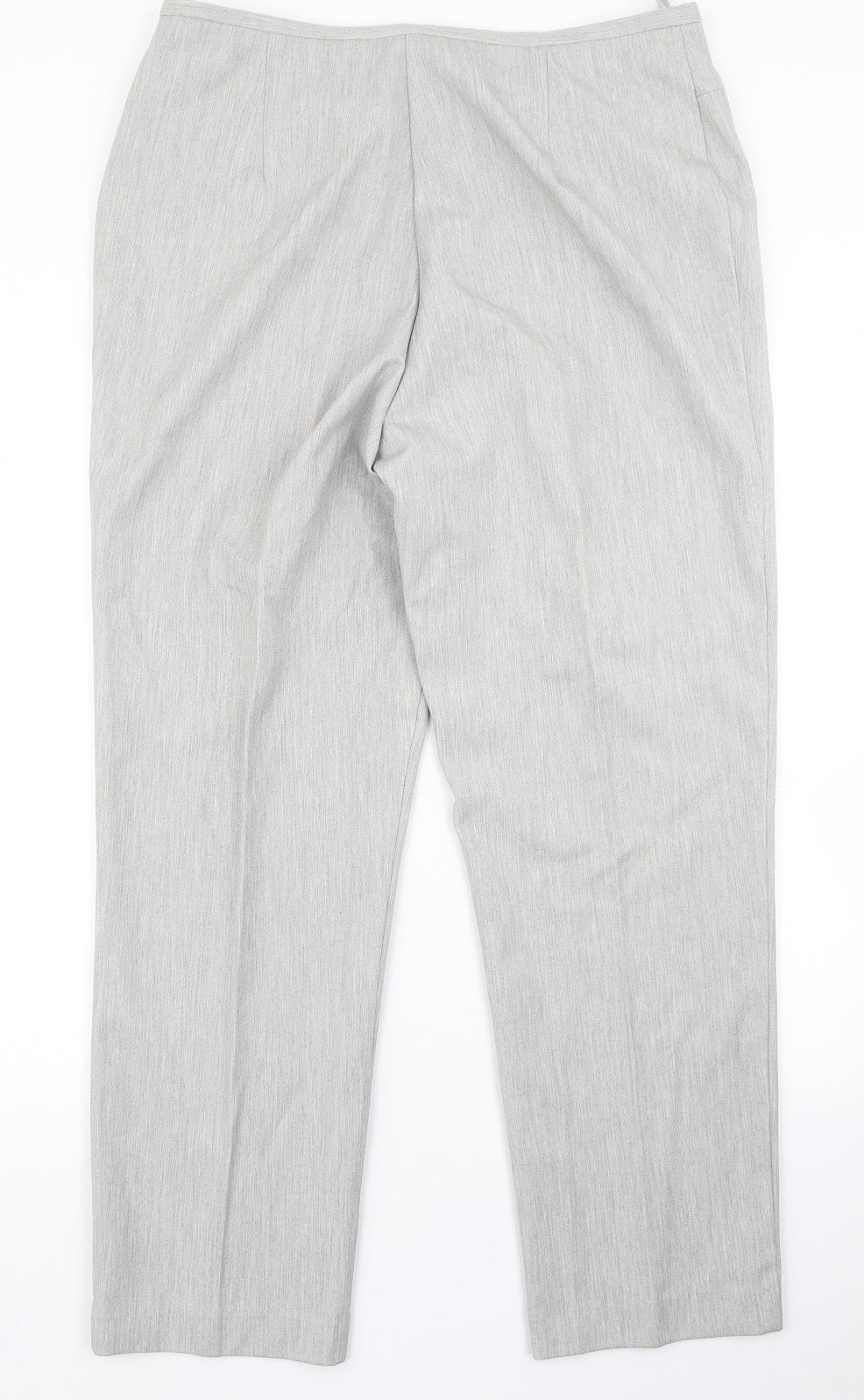 Agenda Womens Silver  Polyester Dress Pants Trousers Size 18 L28 in Regular Button