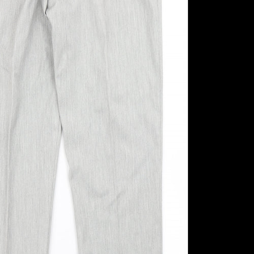 Agenda Womens Silver  Polyester Dress Pants Trousers Size 18 L28 in Regular Button