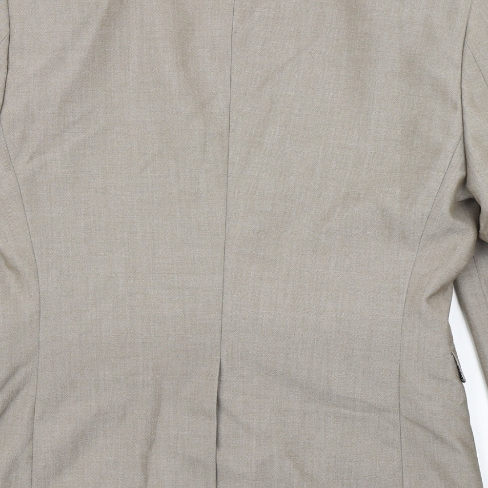 Burton  Mens Brown  Polyester Jacket Blazer Size 34   - Skinny Fit
