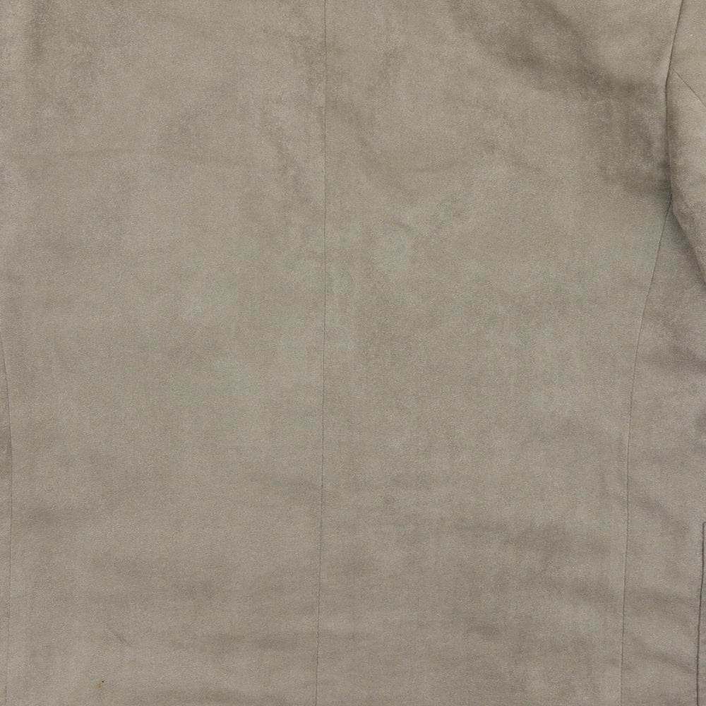 Canda Mens Brown  Polyester Jacket Blazer Size 40