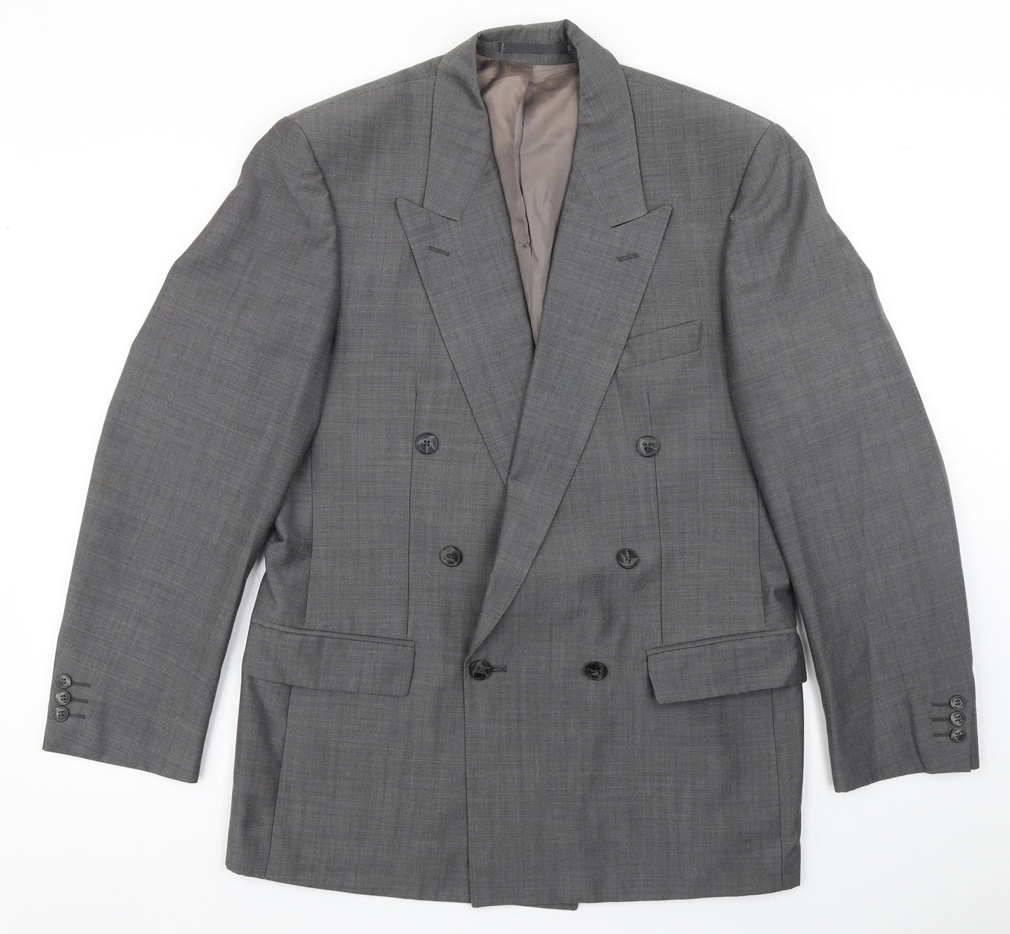 Wellington Executive Mens Grey  Polyester Jacket Blazer Size 40