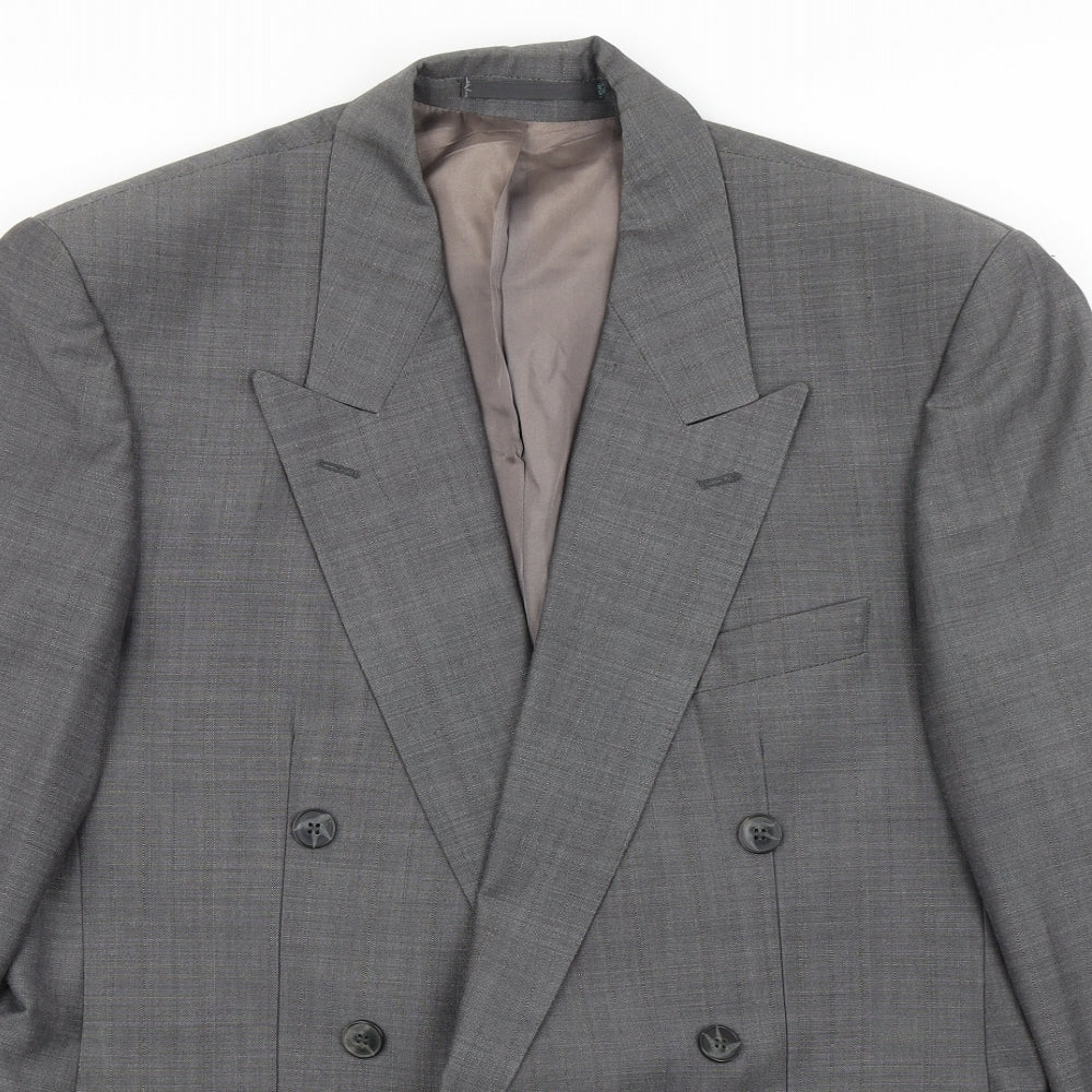 Wellington Executive Mens Grey  Polyester Jacket Blazer Size 40