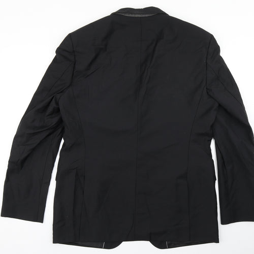HUGO BOSS Mens Black  Wool Jacket Blazer Size 40