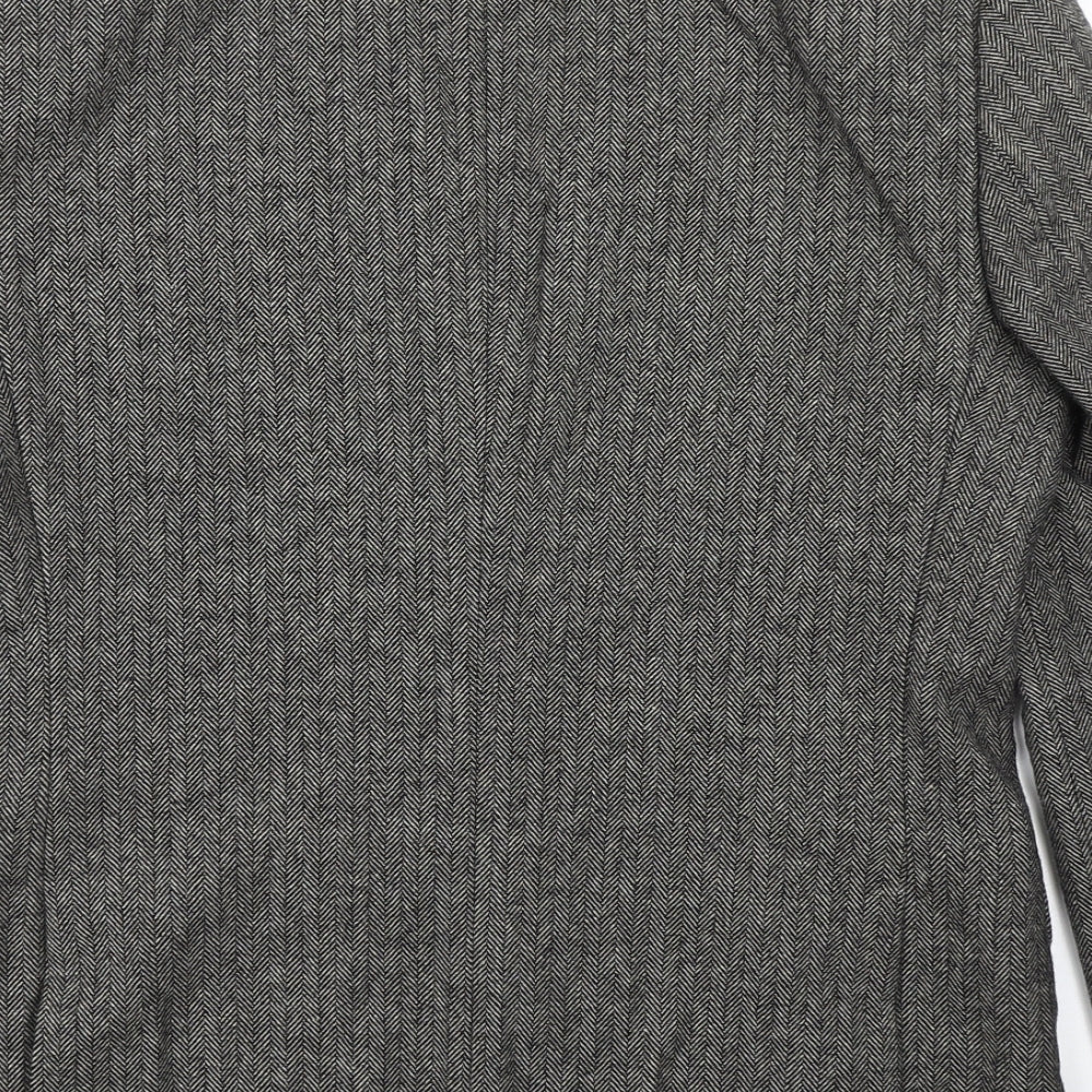 River Island Mens Brown Herringbone Wool Jacket Blazer Size 38