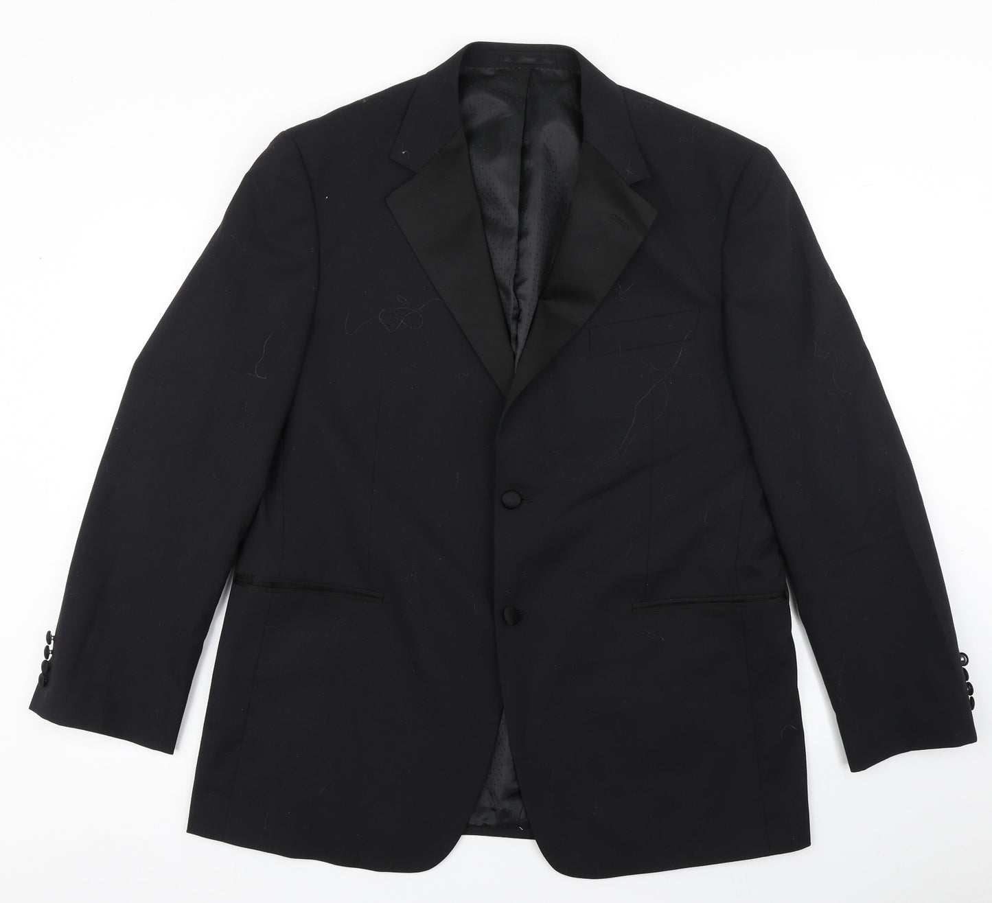 Taylor & Wright Mens Black  Wool Jacket Blazer Size 44