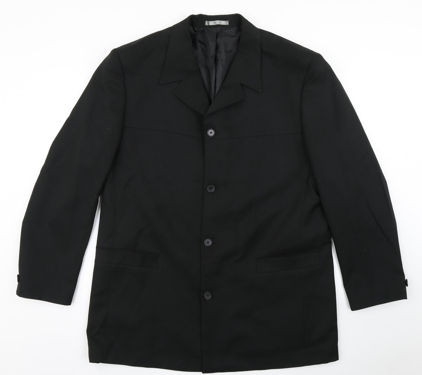 Taylor & Wright Mens Black  Polyester Jacket Blazer Size 46