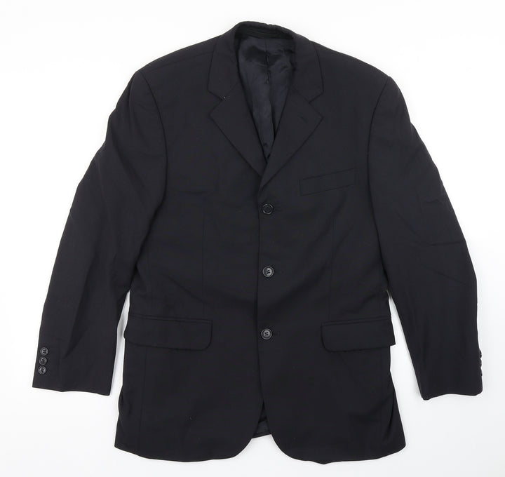 Burton Mens Blue  Polyester Jacket Blazer Size 38